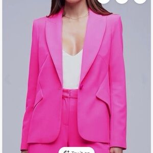 L'AGENCE Chamberlain Vibrant Pink Blazer. Never worn